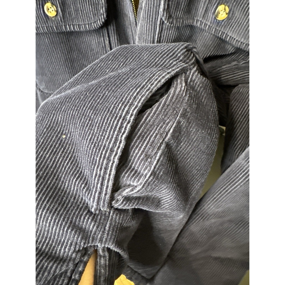 Vintage High Sierra Corduroy Sherpa Lined Jacket Chore Coat Workwear Navy L - Picture 13 of 13